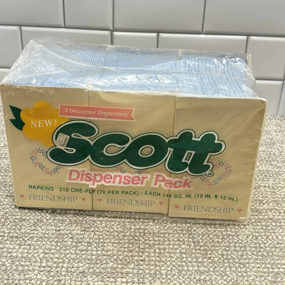 Scott Dispenser Pack VTG Napkins NEW 3 Packs 210 Pieces ‎ Friendship Geese Rare